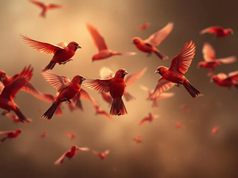 A Flock of Red Birds Spiritual Meaning: Discovering the Wonders of Nature