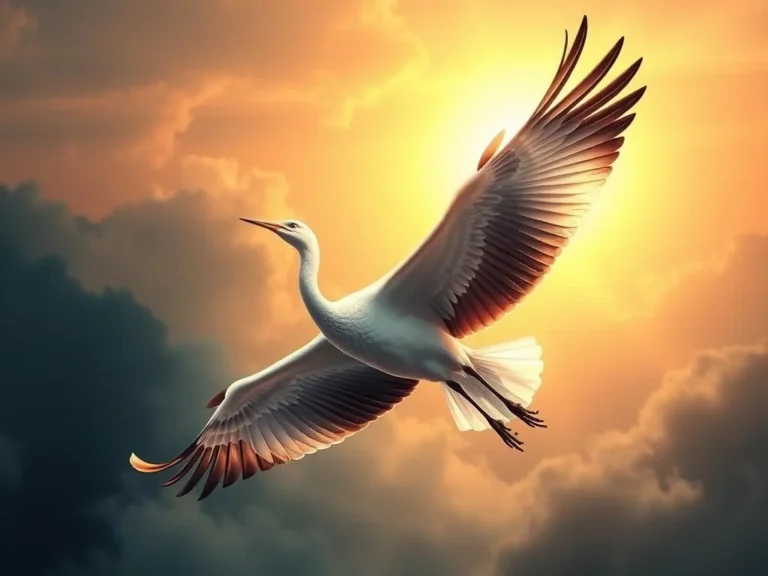 A Flying Crane Spiritual Meaning: Discovering Wisdom and Grace in the Sky