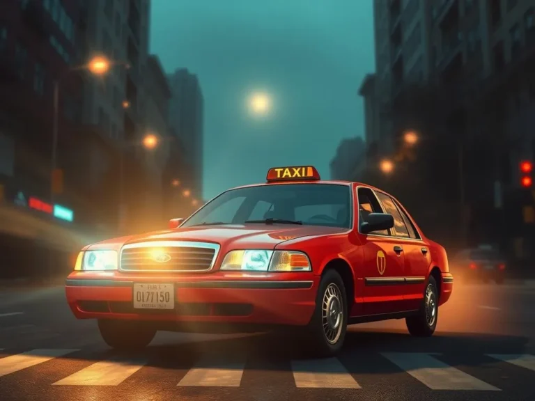 A Red Taxi Spiritual Meaning: Navigating Life’s Journey