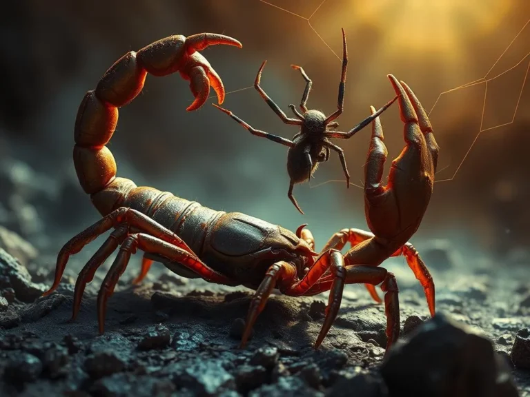 A Scorpion Fighting a Spider Spiritual Meaning: Unraveling the Mysteries of Nature’s Combatants