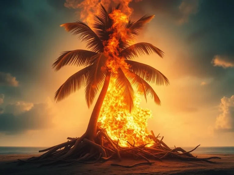 Burning Coconut Tree Spiritual Meaning: Discovering Inner Transformation