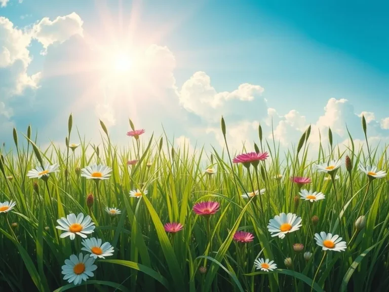 Green Grass and Flowers Spiritual Meaning: Embracing Nature’s Beauty
