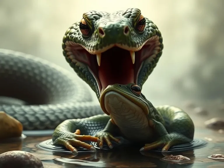 Snake Eating a Frog Spiritual Meaning: Exploring Transformation and Renewal